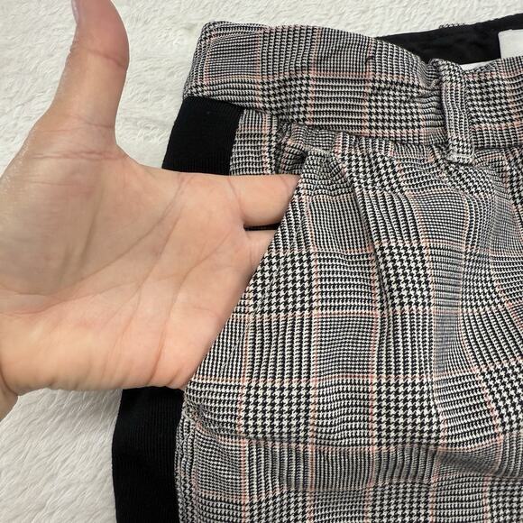 3.1 Phillip Lim Houndstooth Plaid Jogger Pants 8 Gray Black Stretch Wool Blend - Picture 12 of 16